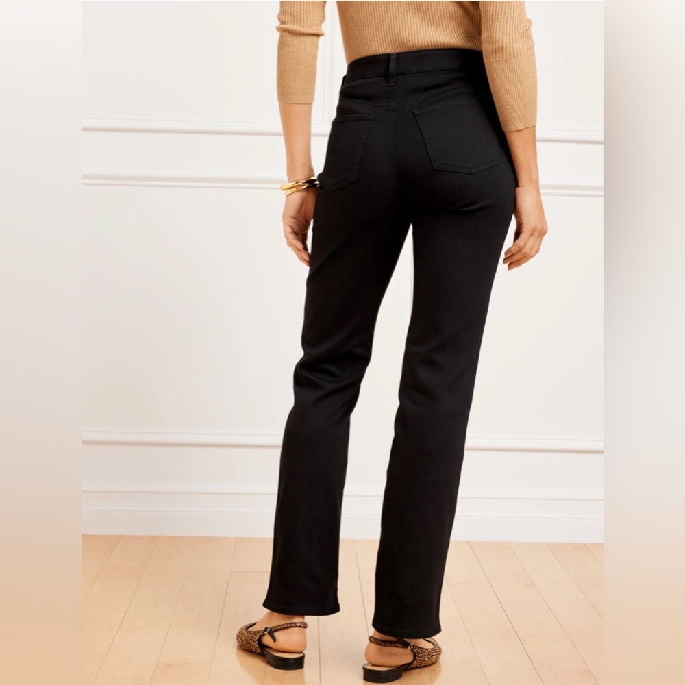 TALBOTS SIZE 8 BARELY BOOT JEANS - BLACK - Picture 6 of 7